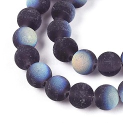 Frosted Transparent Glass Beads Strands&nbsp;LS-GLAA-T032-T8mm-MBB03