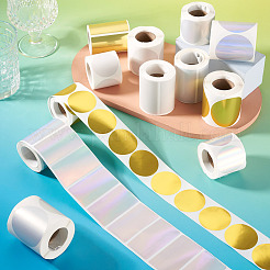 3 Rolls 3 Styles Vinyl Plastic Printable Holographic Stickers&nbsp;OFST-TA0001-10F