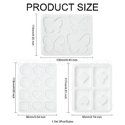 1 Set 3Pcs 3 Styles Flowing Sand Silicone Molds&nbsp;ST-CJ0007-96