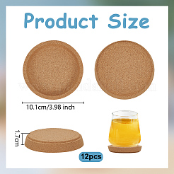 Cork Cup Mats&nbsp;WOOD-WH0050-055