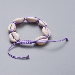 Natural Cowrie Shell Braided Beads Bracelets&nbsp;BJEW-JB05057