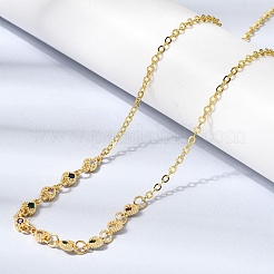 Brass Micro Pave Cubic Zirconia Heart Pendant Necklaces&nbsp;NJEW-B157-13G