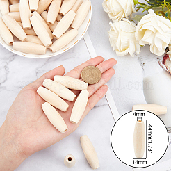 Unfinished Wood Beads&nbsp;WOOD-OC0001-44-LF