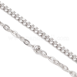 304 Stainless Steel Satellite Chain Curb Chain Slider Necklace Making&nbsp;AJEW-JB01530