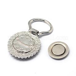 Alloy Rhinestone Snap Magnetic Brooch Making&nbsp;PALLOY-Q315-09