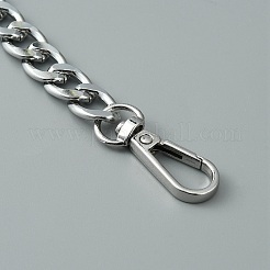 Aluminum Curb Chain Bag Shoulder Straps&nbsp;FIND-WH0129-76B-P