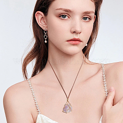 6Pcs 3 Styles Crystal Holder Cage Necklace&nbsp;MAK-SC0001-41G