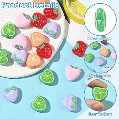 20Pcs 5 Styles Opaque Acrylic Beads&nbsp;MACR-YW0004-47