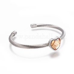 304 Stainless Steel Cuff Bangles&nbsp;BJEW-F400-09P