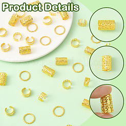 200Pcs 5 Styles Iron Dreadlocks Beads Hair Decoration&nbsp;OHAR-SC0001-13
