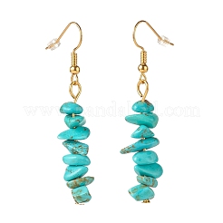 Synthetic Turquoise Chip Beaded Dangle Earrings&nbsp;EJEW-JE04788-07