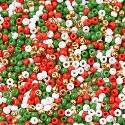 4 Colors 11/0  Christmas MIYUKI Round Rocailles Seed Beads&nbsp;SEED-X0058-19