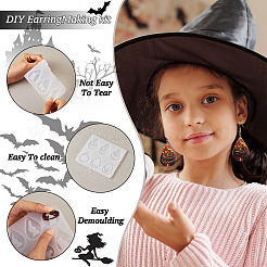 2Pcs 2 Style Halloween Teardrop Pendant Silicone Molds&nbsp;DIY-TA0004-99