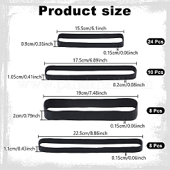 50Pcs 4 Styles Synthetic Rubber Bands&nbsp;DIY-NB0014-91
