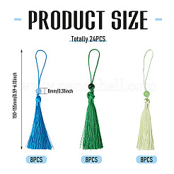 24Pcs 3 Colors Polyester Tassel Decorations&nbsp;OCOR-TADJ0007-01C