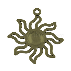 Tibetan Style Alloy Solar Eclipse Pendants&nbsp;TIBEP-R304-004AB-LF