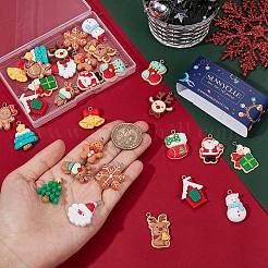 32Pcs 16 Styles Opaque Resin Pendants&nbsp;RESI-SC0002-51