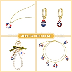 50Pcs 10 Styles Alloy Enamel Pendants&nbsp;ENAM-CJ0003-08