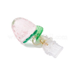 Strawberry Transparent Acrylic Mobile Dustproof Plugs&nbsp;HJEW-JM04314-02