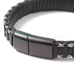 Leather Braided Cord Bracelets&nbsp;BJEW-E345-15-B