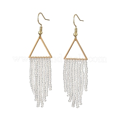 3 Pairs 3 Colors Glass Beaded Dangle Earrings&nbsp;EJEW-MZ00749