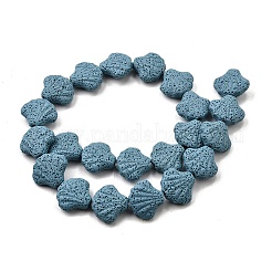 Dyed Natural Lava Rock Beads Strands&nbsp;G-A264-A04-01B