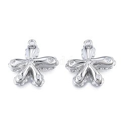 Brass Micro Pave Clear Cubic Zirconia Pendants&nbsp;KK-N216-590P