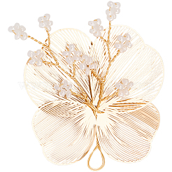 Alloy with Plastic Pearl Ornament Accessories&nbsp;FIND-WH20030-11A-G