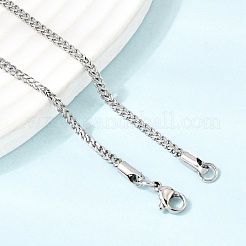 Unisex 304 Stainless Steel Curb Chain Necklaces&nbsp;NJEW-K305-18P