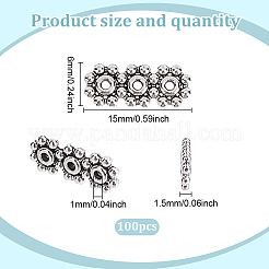 100Pcs Tibetan Style Alloy Spacer Bars&nbsp;TIBE-GO0001-08