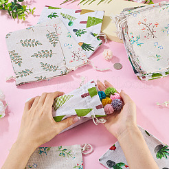 20Pcs 4 Styles Polycotton(Polyester Cotton) Packing Pouches Drawstring Bags&nbsp;ABAG-TA0002-09