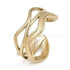 304 Stainless Steel Cuff Rings&nbsp;RJEW-D332-09G