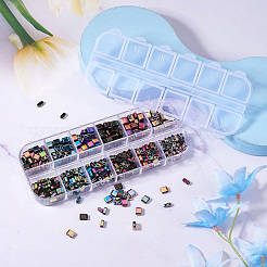480Pcs 12 Styles Electroplated Non-magnetic Synthetic Hematite Beads Strands&nbsp;G-TA0001-89