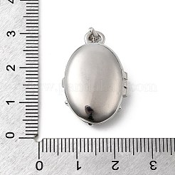 Brass Micro Pave Clear Cubic Zirconia Locket Pendants&nbsp;KK-L262-07P