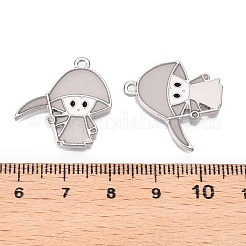 Halloween Theme Rack Plating Luminous Alloy Enamel Pendants&nbsp;ENAM-N056-237P