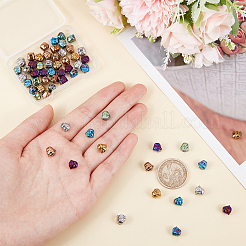 60Pcs 6 Colors Electroplate Non-magnetic Synthetic Hematite Beads&nbsp;G-PH0001-93