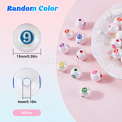 60Pcs Acrylic Beads Imitation Shell&nbsp;OACR-SP0001-21