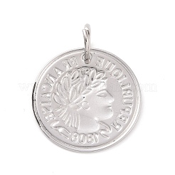 Non-Tarnish 304 Stainless Steel Coin Pendants&nbsp;STAS-F183-05P