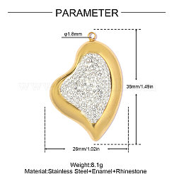 304 Stainless Steel Enamel Pendants&nbsp;STAS-OY017-75G-01