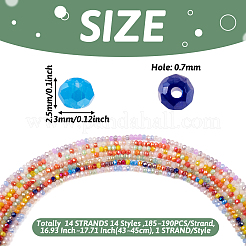 13 strands 13 styles Electroplate Glass Beads Strands&nbsp;EGLA-CD0001-08