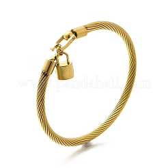 304 Stainless Steel Twisted Bangles for Women&nbsp;BJEW-U021-06G