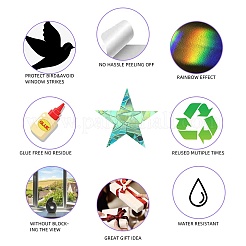 6PCS PVC Stickers Dazzling Color Window Stickers 3D Laser Circle Shapes Electrostatic Glass Window Stickers&nbsp;JX835A