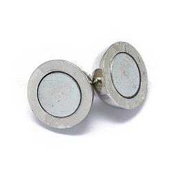 Rack Plating Brass Magnetic Clasps with Loops&nbsp;KK-F801-02C-P