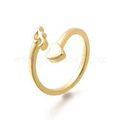 Brass Cuff Rings for Women&nbsp;RJEW-U044-F