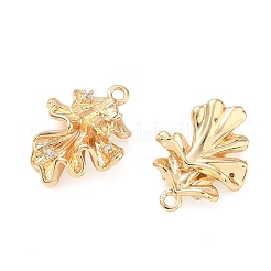 Brass Micro Pave Clear Cubic Zirconia Pendants&nbsp;KK-K351-80G