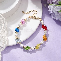 Chakra Theme Acrylic Beaded Bracelets&nbsp;BJEW-JB11208
