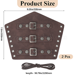 Imitation Leather Cuff Cord Bracelets&nbsp;AJEW-WH20033-034B