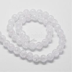 Natural Crackle Quartz Beads Strands&nbsp;G-D840-01-10mm