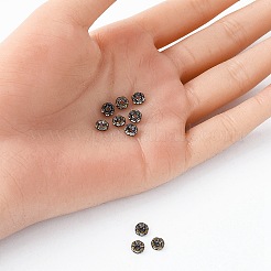 Brass Rhinestone Spacer Beads&nbsp;RB-YW0001-05A-01AB