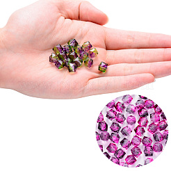 Two Tone Transparent Spray Painted Acrylic Beads&nbsp;ACRP-T005-10mm-26-M